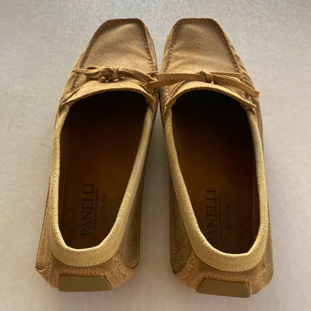 PANELLI Men’s Suede Leather Driving Shoes Size 10. Made in Italy